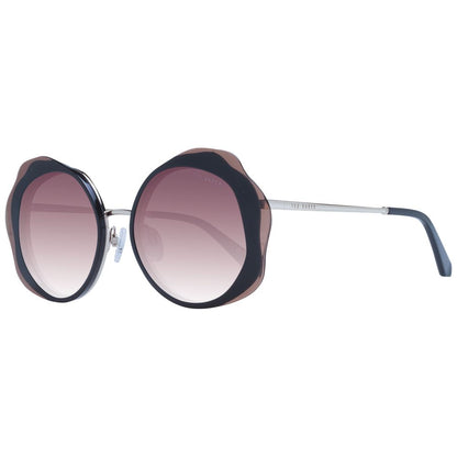 Ted Baker Women’s Sunglasses – Black Frame with Burgundy Gradient Lenses, 53mm