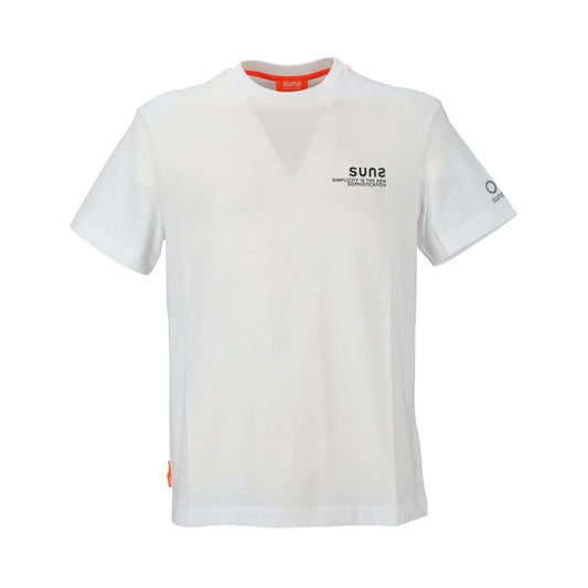 Suns White Cotton Crew Neck T-Shirt