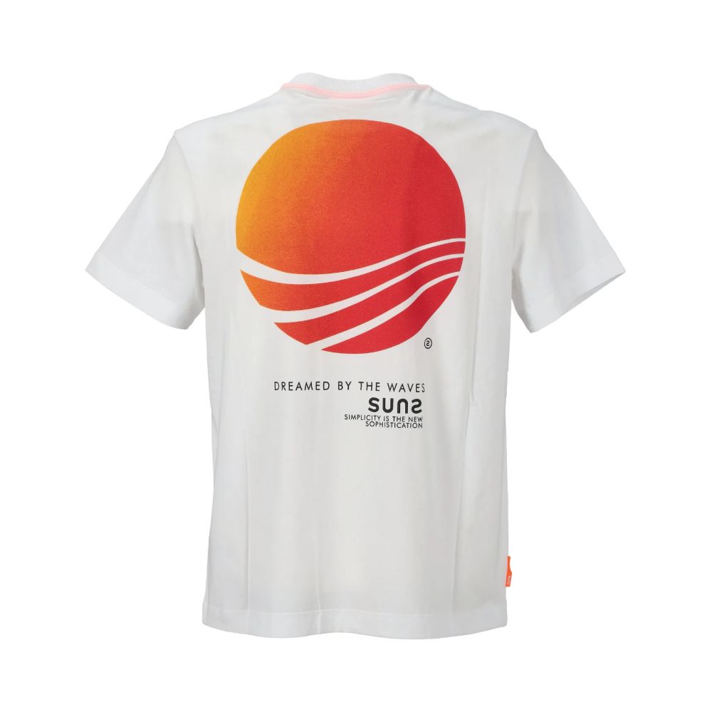 Suns White Cotton Crew Neck T-Shirt