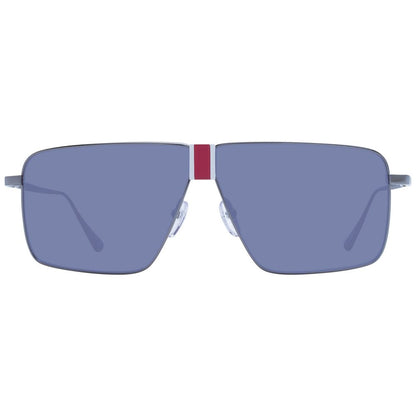 Web Gray Men’s Sunglasses – Gunmetal Rectangle Frame with Grey Lenses, 64mm