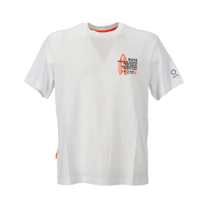 Suns White Cotton Crew Neck T-Shirt
