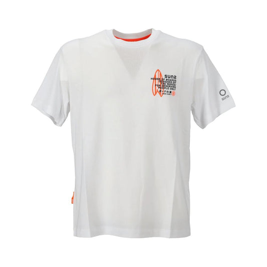 Suns White Cotton Crew Neck T-Shirt