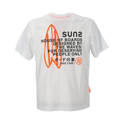 Suns White Cotton Crew Neck T-Shirt