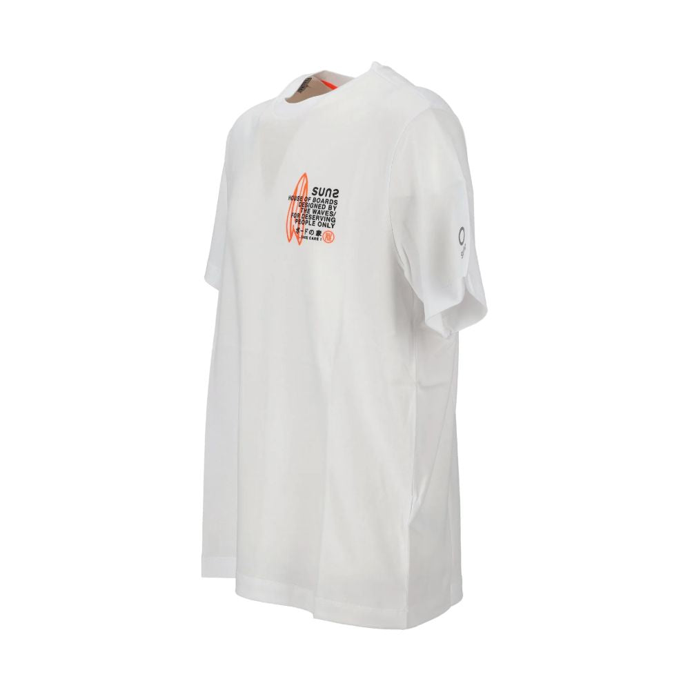 Suns White Cotton Crew Neck T-Shirt