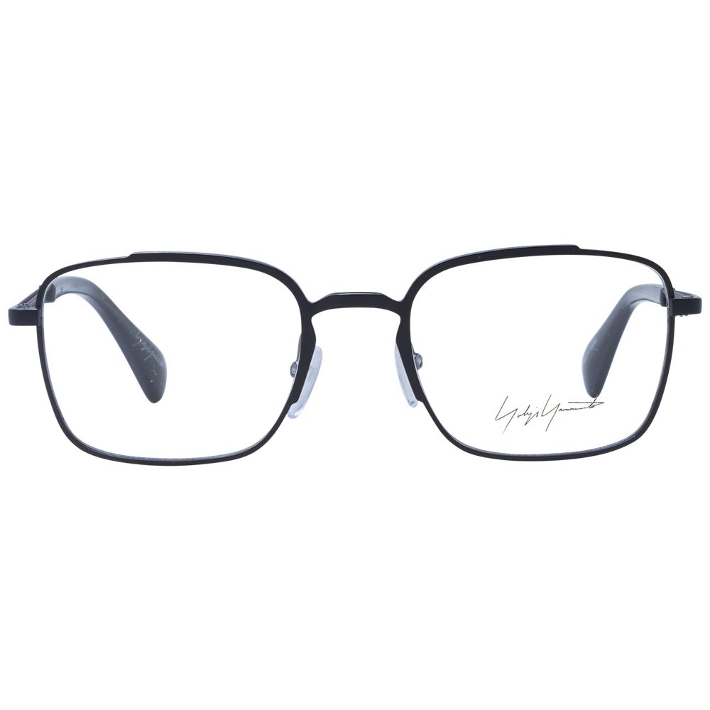 Yohji Yamamoto Men’s Black Metal Glasses – Rectangle Frames, 51mm