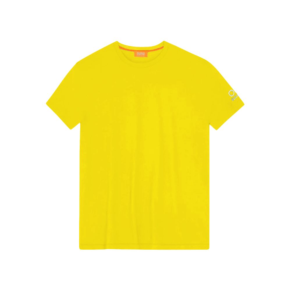 Suns Yellow Nylon T-Shirt - Comfortable and Stylish Crew Neck