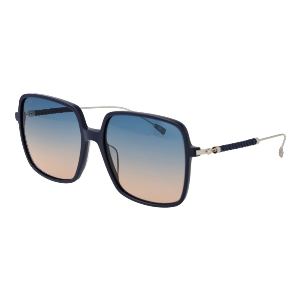 Tod's Blue Women Square Sunglasses with Gradient Lenses