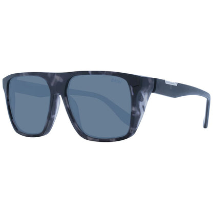 BMW Gray Men’s Sunglasses – Sleek Grey Square Frame with Mirrored Lenses, 57mm