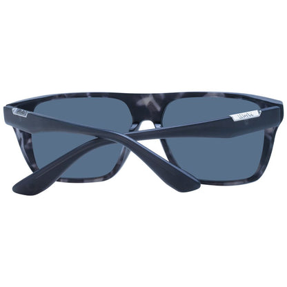 BMW Gray Men’s Sunglasses – Sleek Grey Square Frame with Mirrored Lenses, 57mm