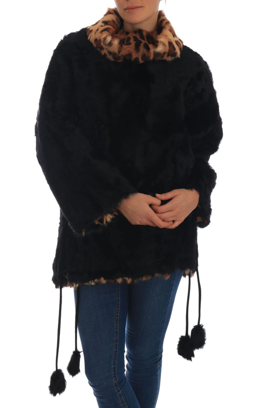 Black Lamb Fur Short Coat