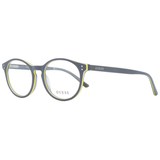 Guess Unisex Optical Frames – Grey Round Full-Rim, 49mm