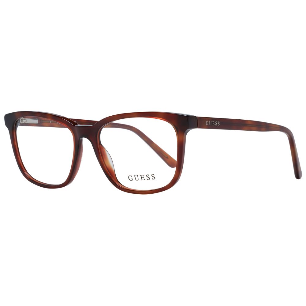 Guess Unisex Optical Frames – Brown Square Full-Rim, 49mm