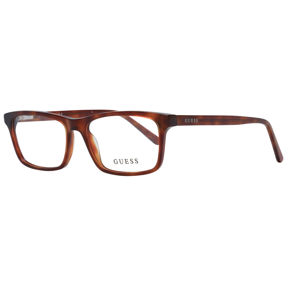 Guess Brown Unisex Optical Frames – Rectangle Full-Rim, 49mm