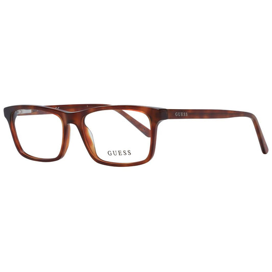 Guess Brown Unisex Optical Frames – Rectangle Full-Rim, 49mm