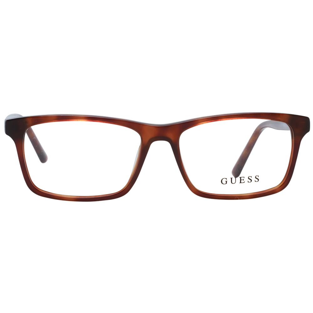 Guess Brown Unisex Optical Frames – Rectangle Full-Rim, 49mm