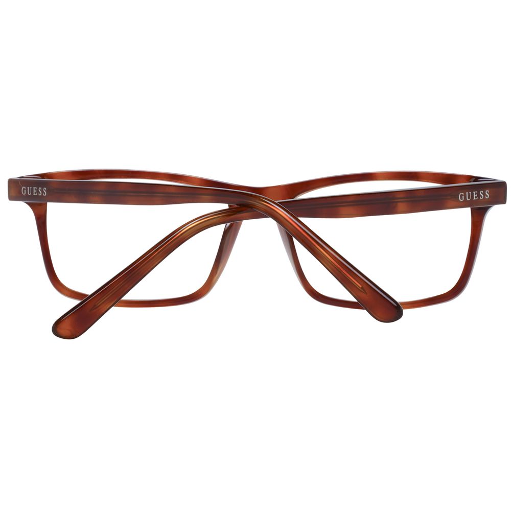 Guess Brown Unisex Optical Frames – Rectangle Full-Rim, 49mm
