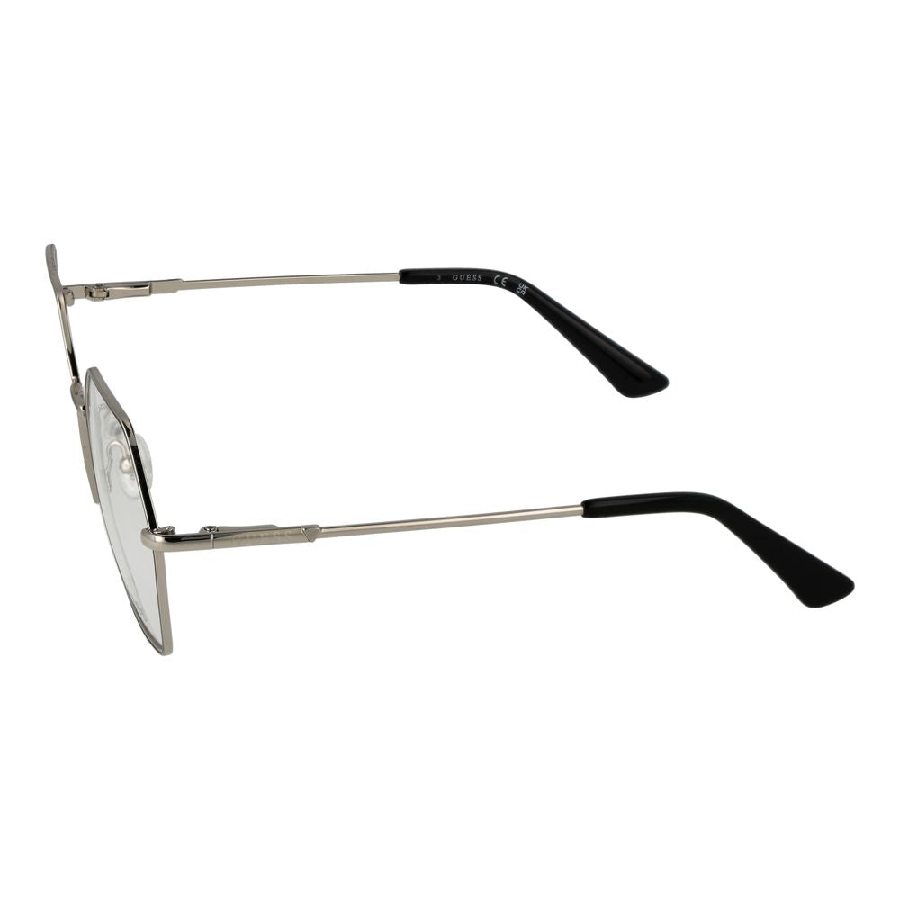 Guess Women’s Optical Glasses – Silver Geometric Frame, 54mm