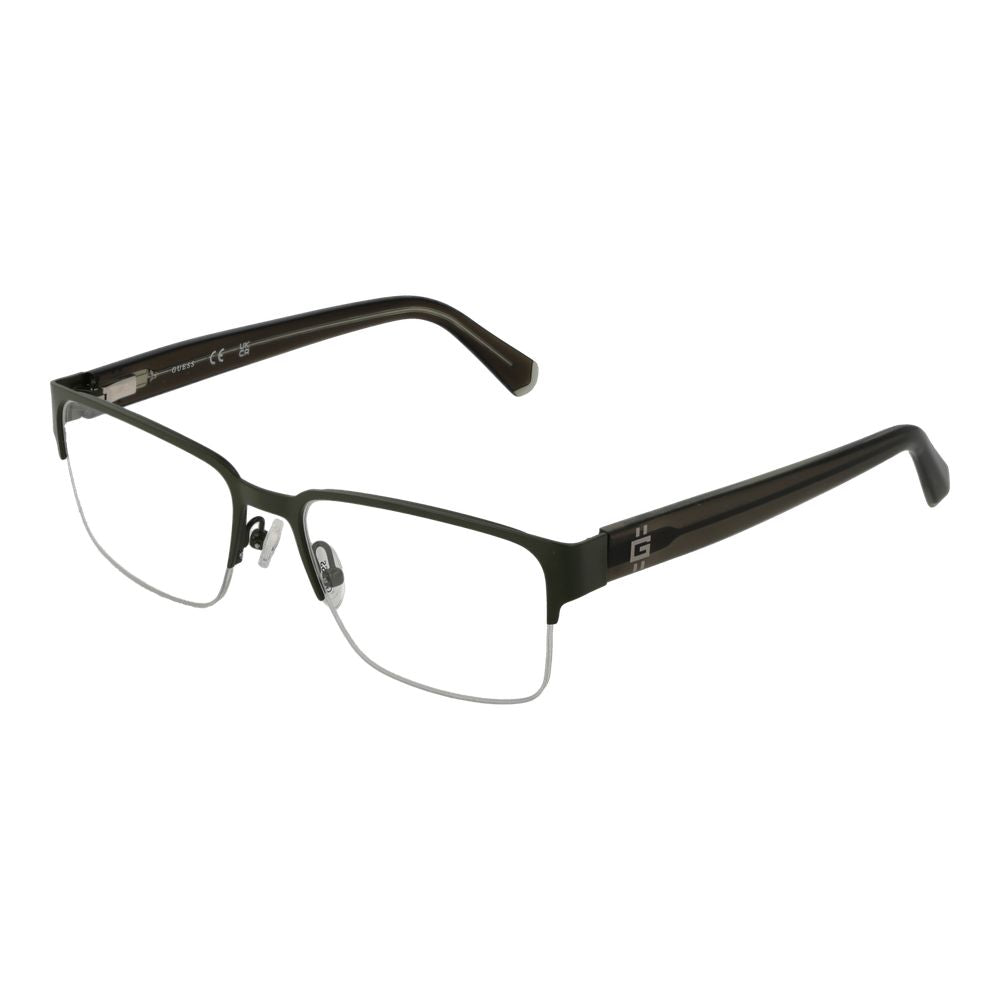 Guess Men's Optical Glasses – Green Browline Frame, 53mm