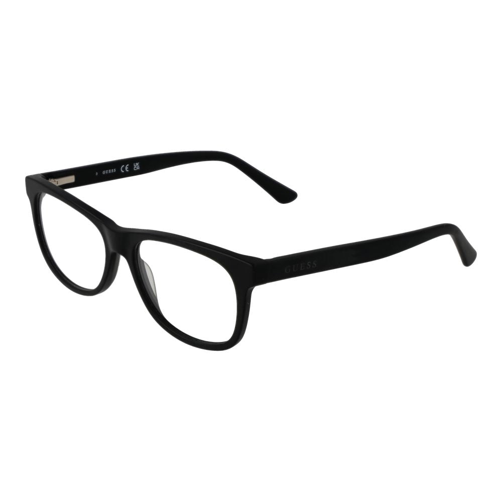 Guess Black Unisex Optical Frames – Square Full-Rim, 51mm