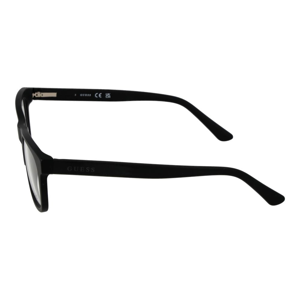 Guess Black Unisex Optical Frames – Square Full-Rim, 51mm