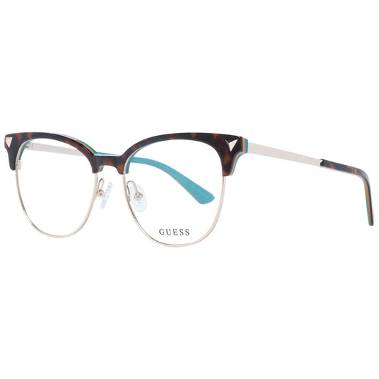 Guess Women’s Optical Frames – Brown Browline Style, 53mm