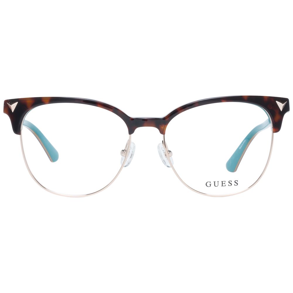 Guess Women’s Optical Frames – Brown Browline Style, 53mm