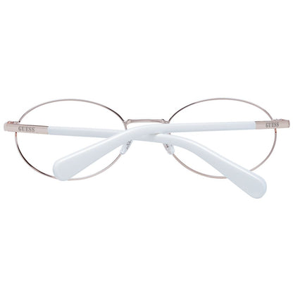 Guess Unisex Optical Glasses – White Oval Frame, 55mm