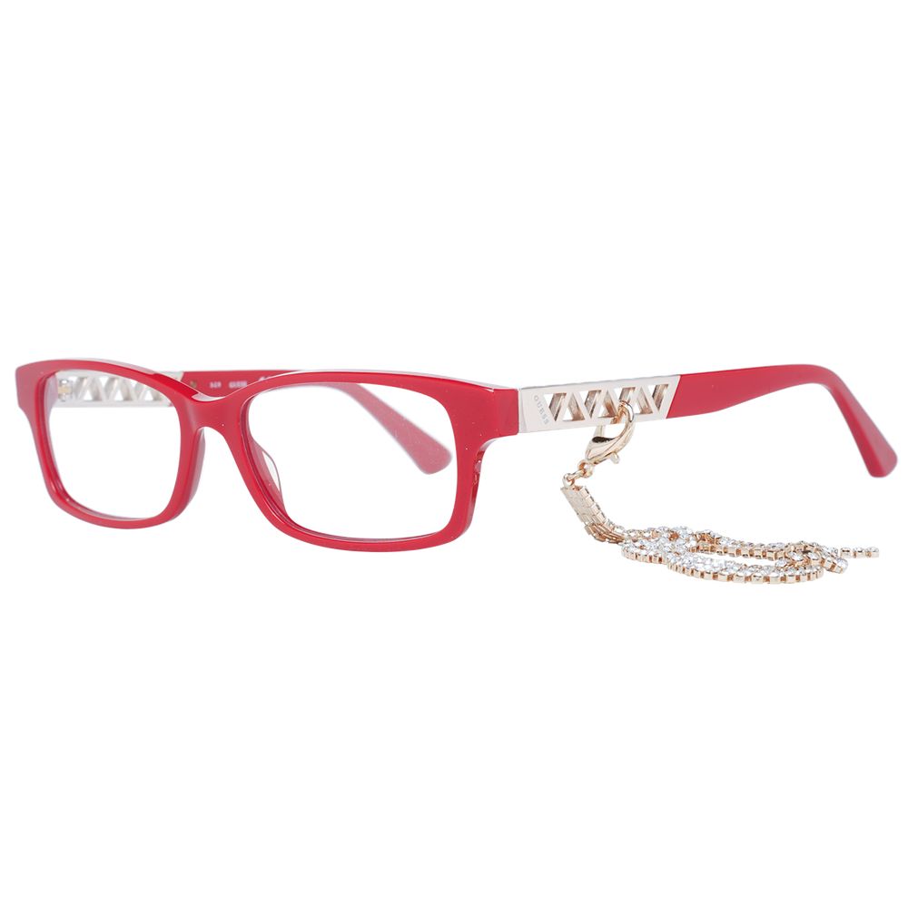 Guess Women’s Optical Frames – Red Rectangle Full-Rim, 54mm