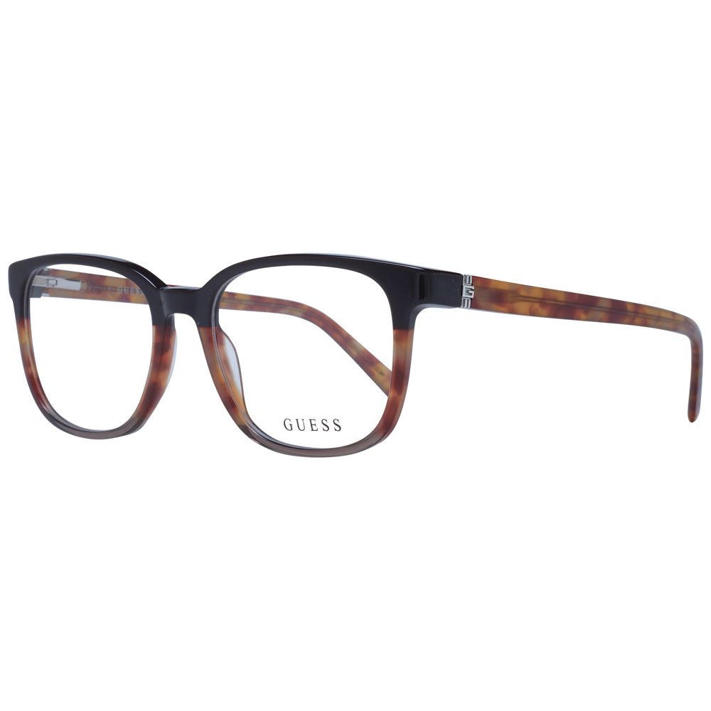 Guess Brown Men’s Optical Frames – Square Full-Rim, 53mm