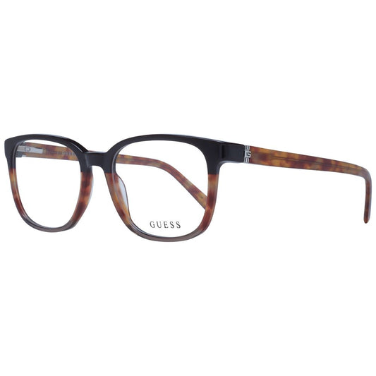 Guess Brown Men’s Optical Frames – Square Full-Rim, 53mm