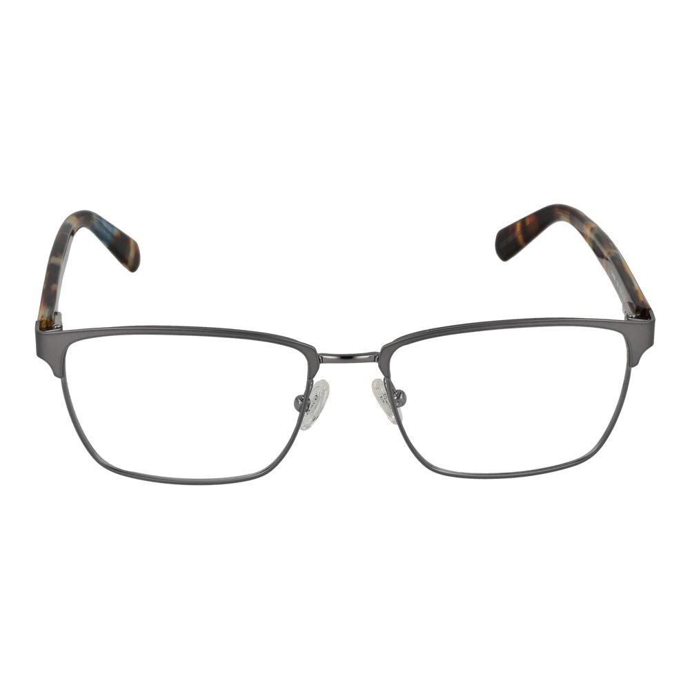 Guess Gray Men’s Optical Frames – Gunmetal Rectangle Design