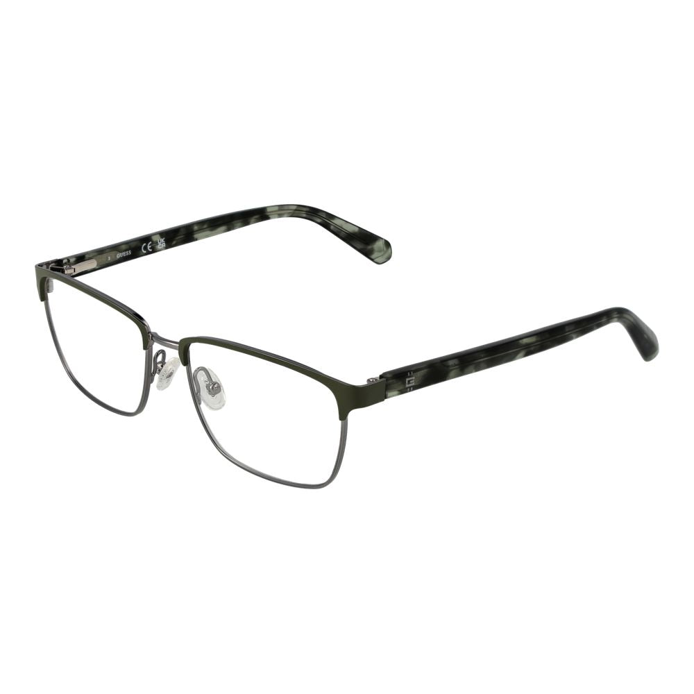 Guess Men's Optical Glasses – Green Rectangle Frame, 55mm