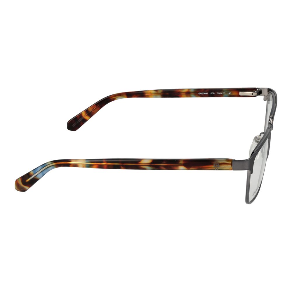 Guess Gray Men’s Optical Frames – Gunmetal Rectangle Design