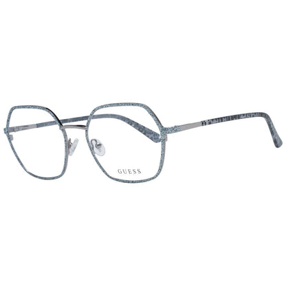 Guess Women’s Optical Glasses – Silver Square Frame, 53mm