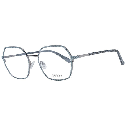 Guess Women’s Optical Glasses – Silver Square Frame, 53mm