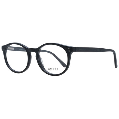 Guess Unisex Optical Glasses – Black Round Frame, 47mm