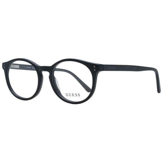 Guess Unisex Optical Glasses – Black Round Frame, 47mm