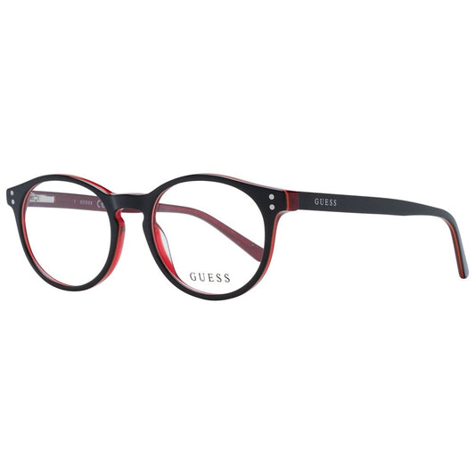 Guess Unisex Optical Frames – Black Round Frame, 47mm