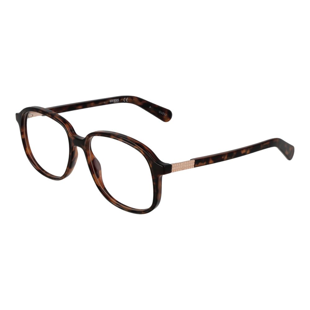 Guess Brown Unisex Optical Frames – Full-Rim Round Design, 53mm