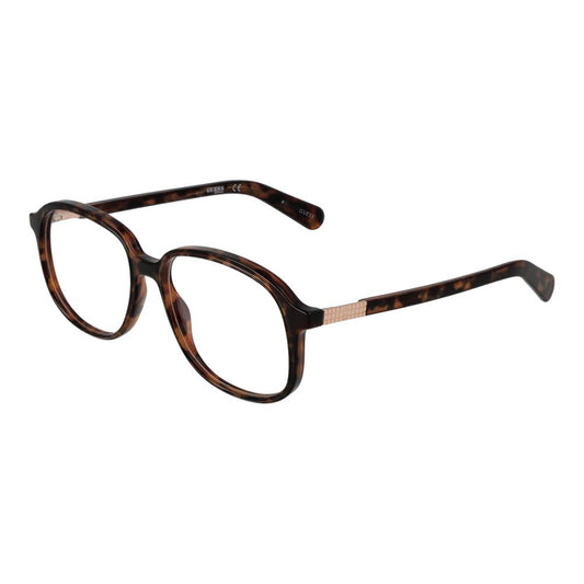Guess Brown Unisex Optical Frames – Full-Rim Round Design, 53mm