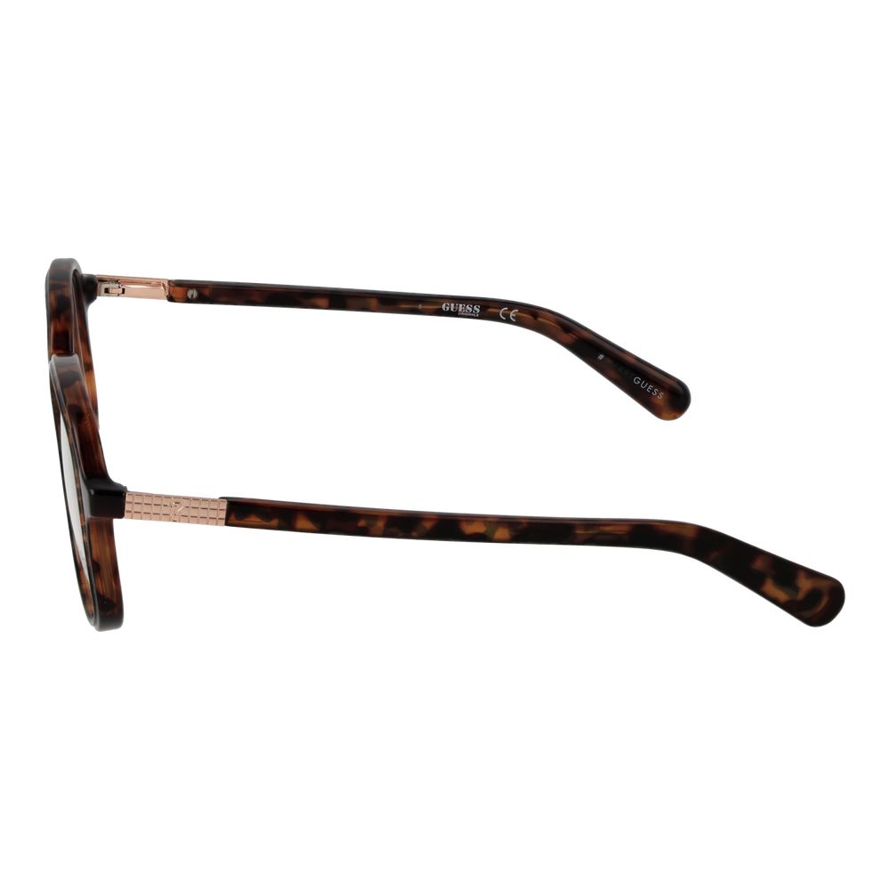 Guess Brown Unisex Optical Frames – Full-Rim Round Design, 53mm