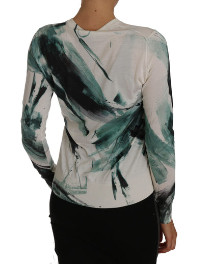  - Elegant White Silk Lightweight Cardigan