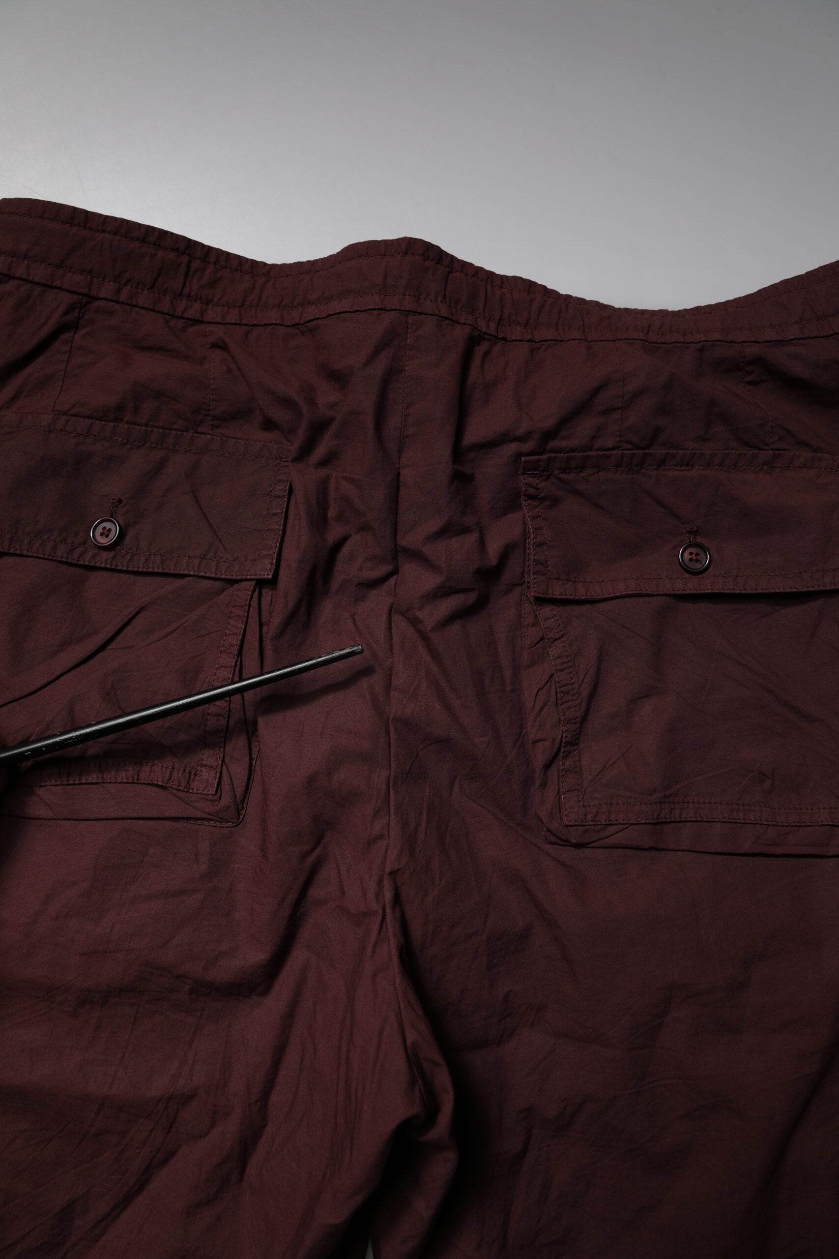 Dolce & Gabbana Maroon Cotton Cargo Jogger Sweatpants