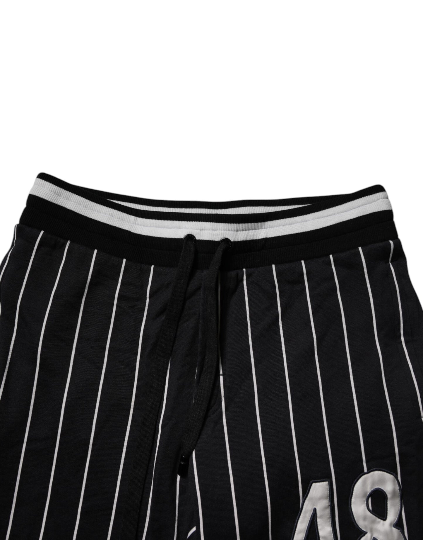 Dolce & Gabbana Black & White Stripes Jogger Sweatpants