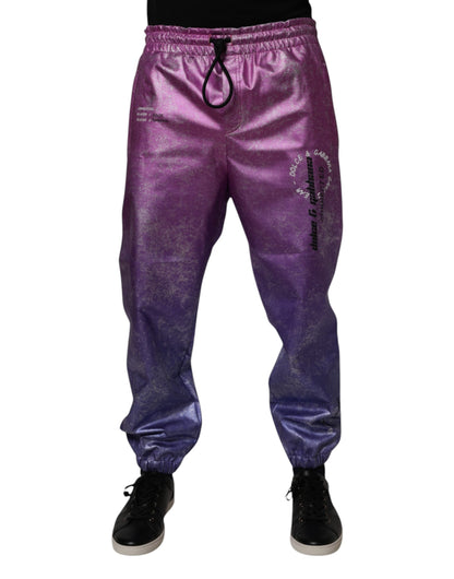 Dolce & Gabbana Pink & Purple Two Tone Jogger Sweatpants for Men