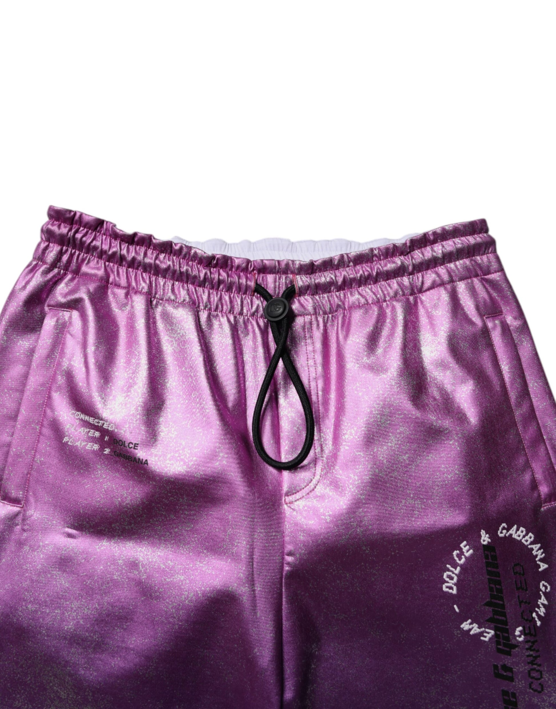 Dolce & Gabbana Pink & Purple Two Tone Jogger Sweatpants for Men