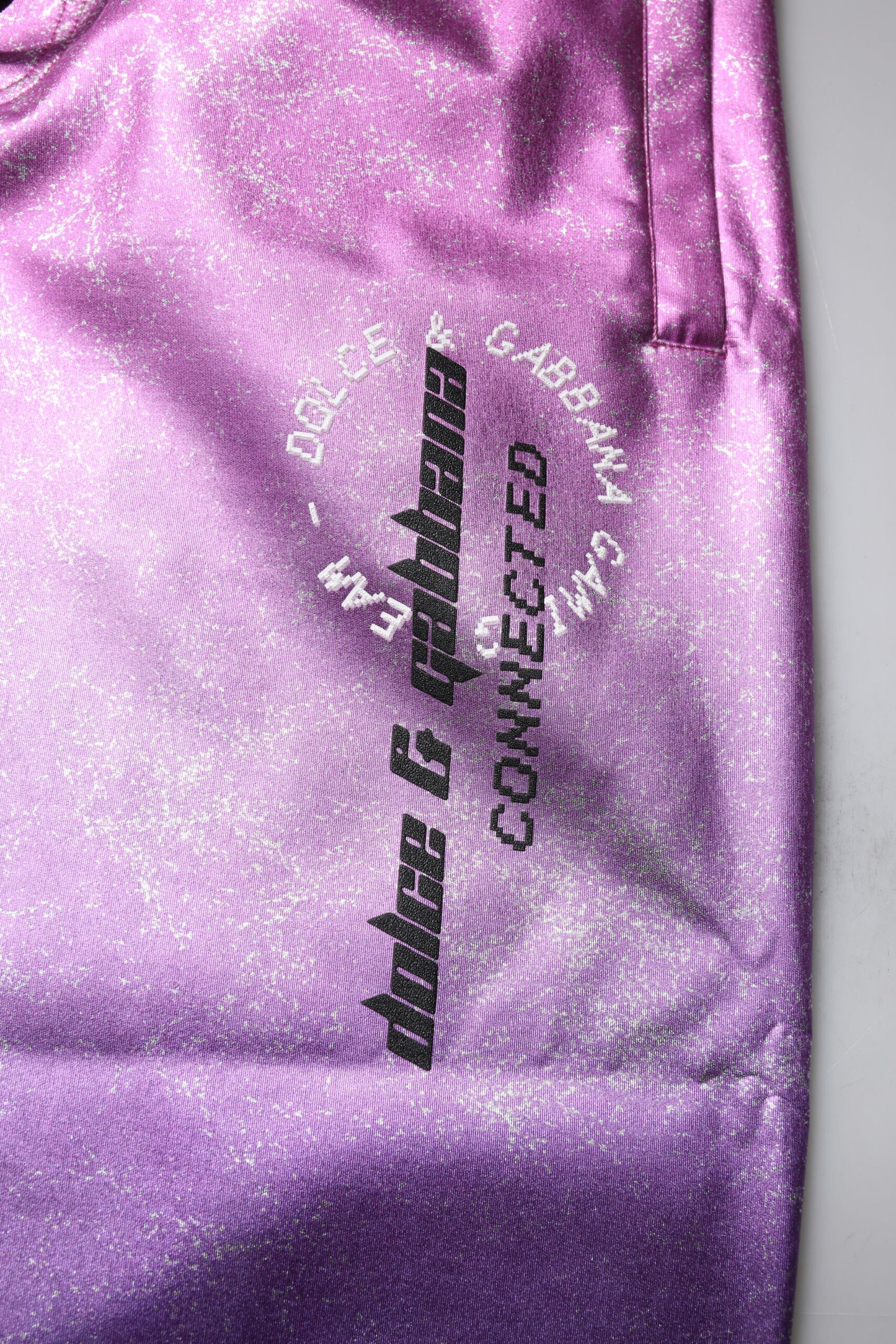 Dolce & Gabbana Pink & Purple Two Tone Jogger Sweatpants for Men