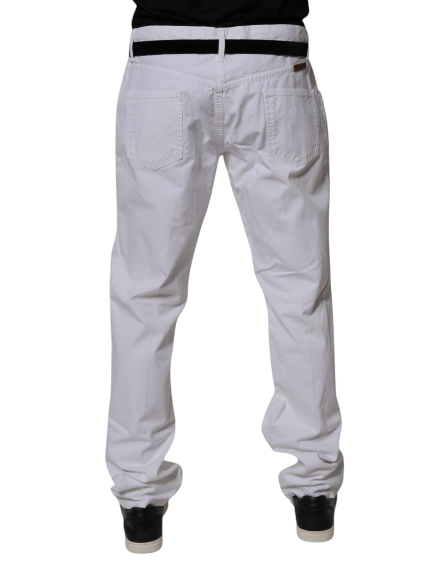 Dolce & Gabbana White Cotton Straight Men's Denim Jeans