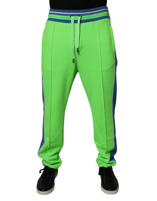 Dolce & Gabbana Green & Blue Jogger Sweatpants Pants