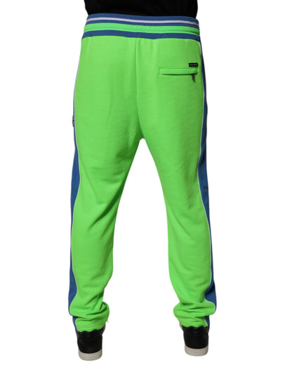 Dolce & Gabbana Green & Blue Jogger Sweatpants Pants